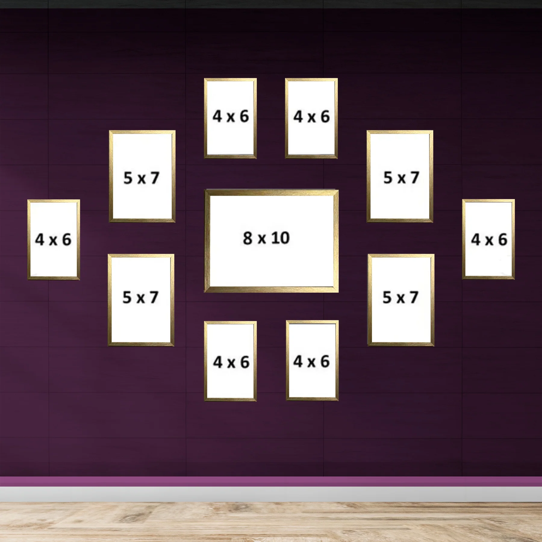 Pack of 11 Frame Collage set, Picture frames Pack (8x10 inches * 1, 5 x 7 inches *4, 4 x 6  inches * 6) - Image 3