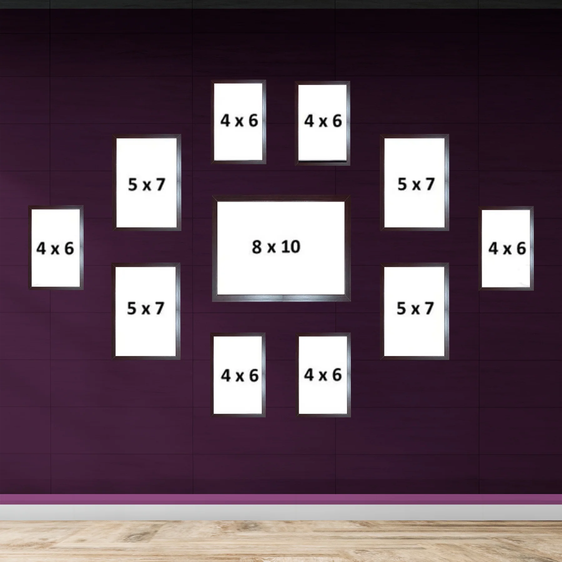 Pack of 11 Frame Collage set, Picture frames Pack (8x10 inches * 1, 5 x 7 inches *4, 4 x 6  inches * 6) - Image 4