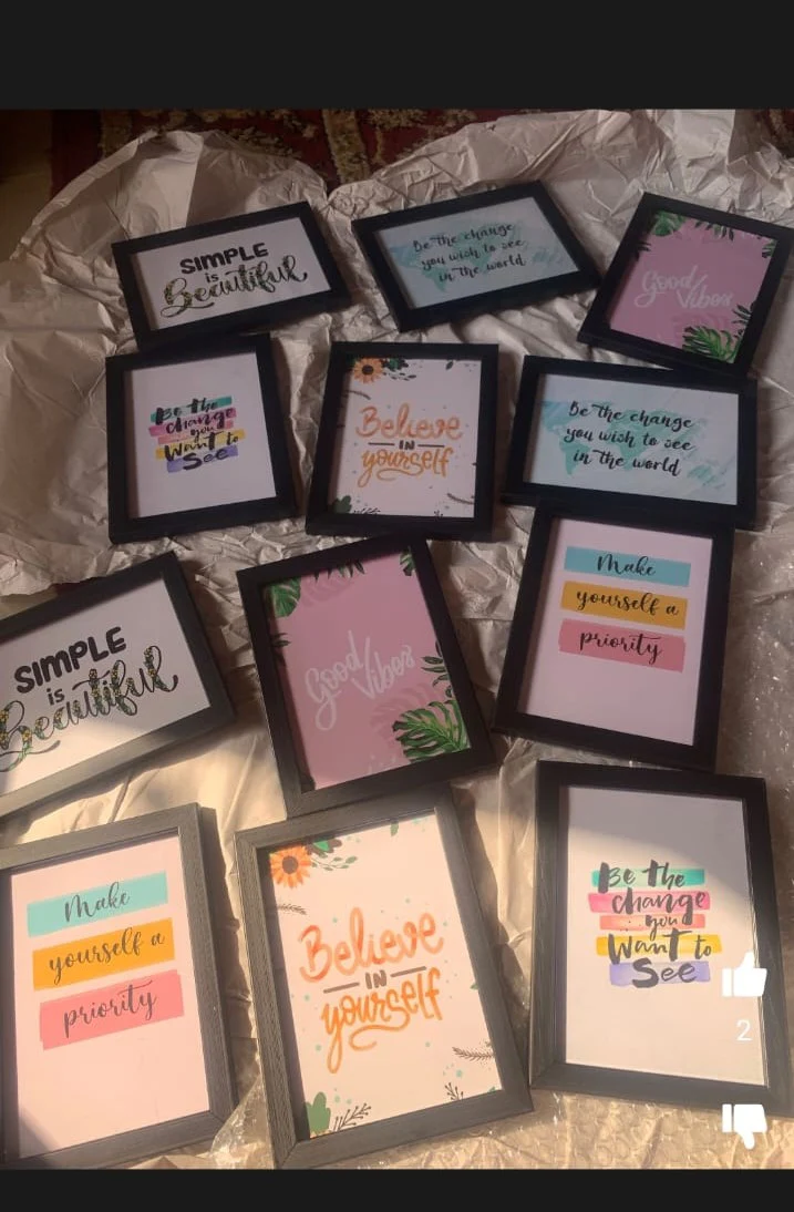 6 Pcs Inspirational Quote Frames set - Image 11