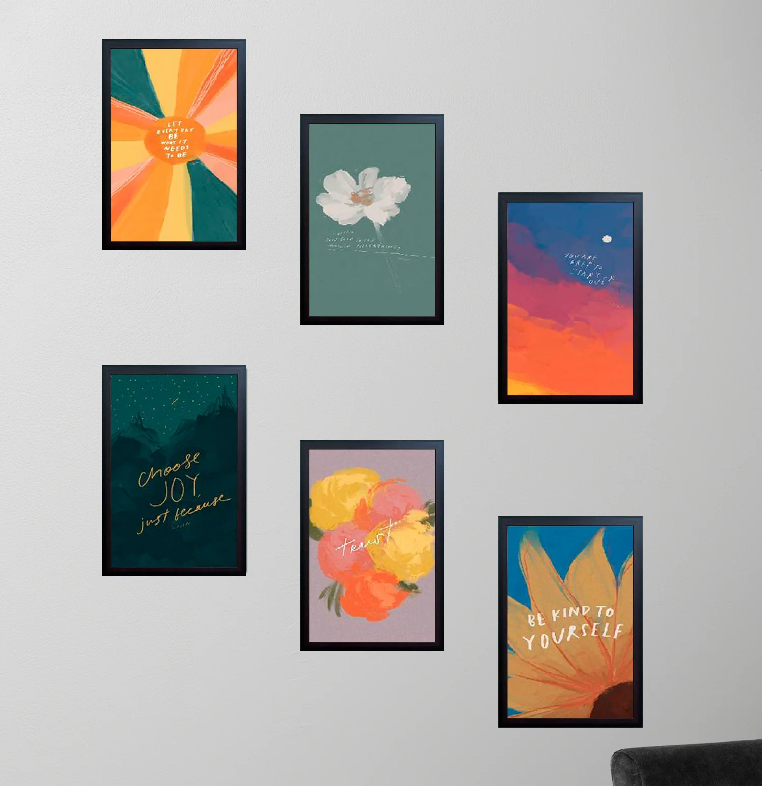 6 Pcs Inspirational Quote Frames set - Image 9
