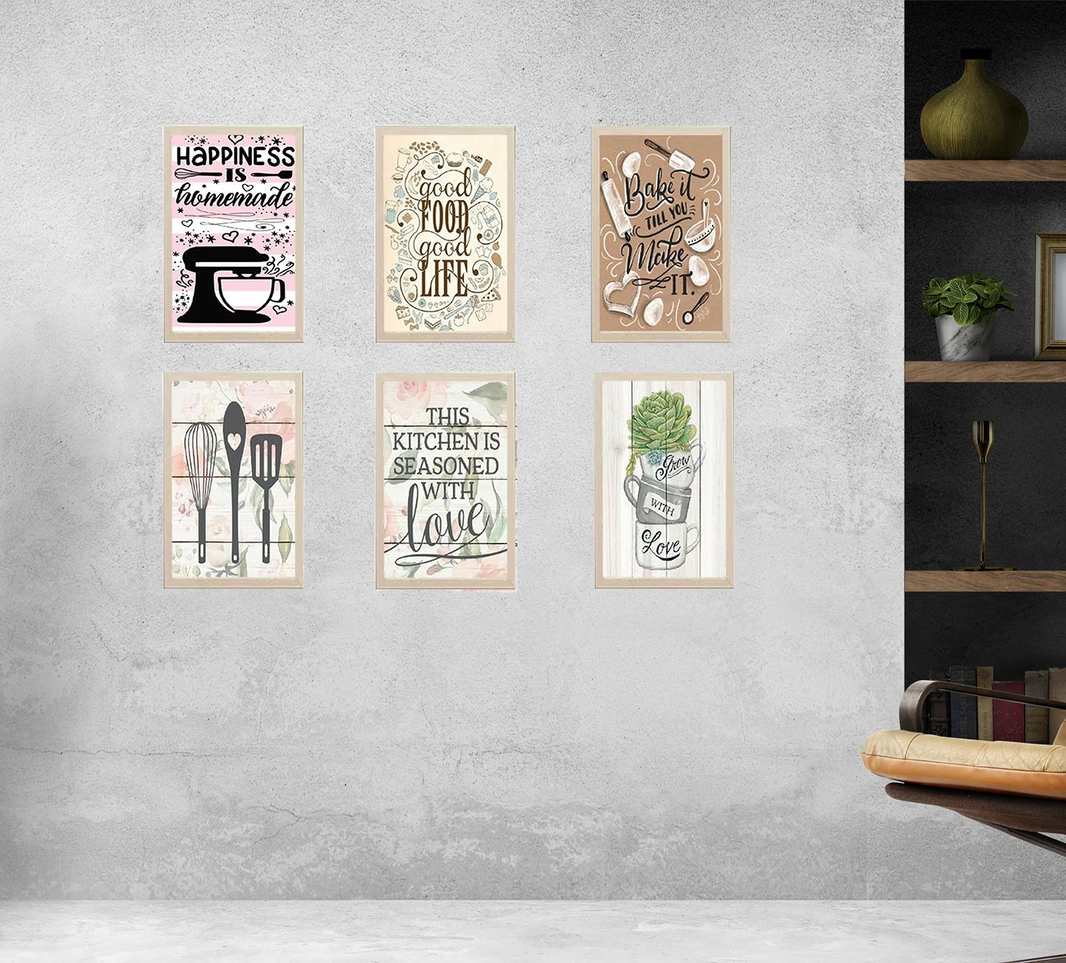 6 PCS Kitchen Quotes Photo Wall Decoration Frames - Image 3