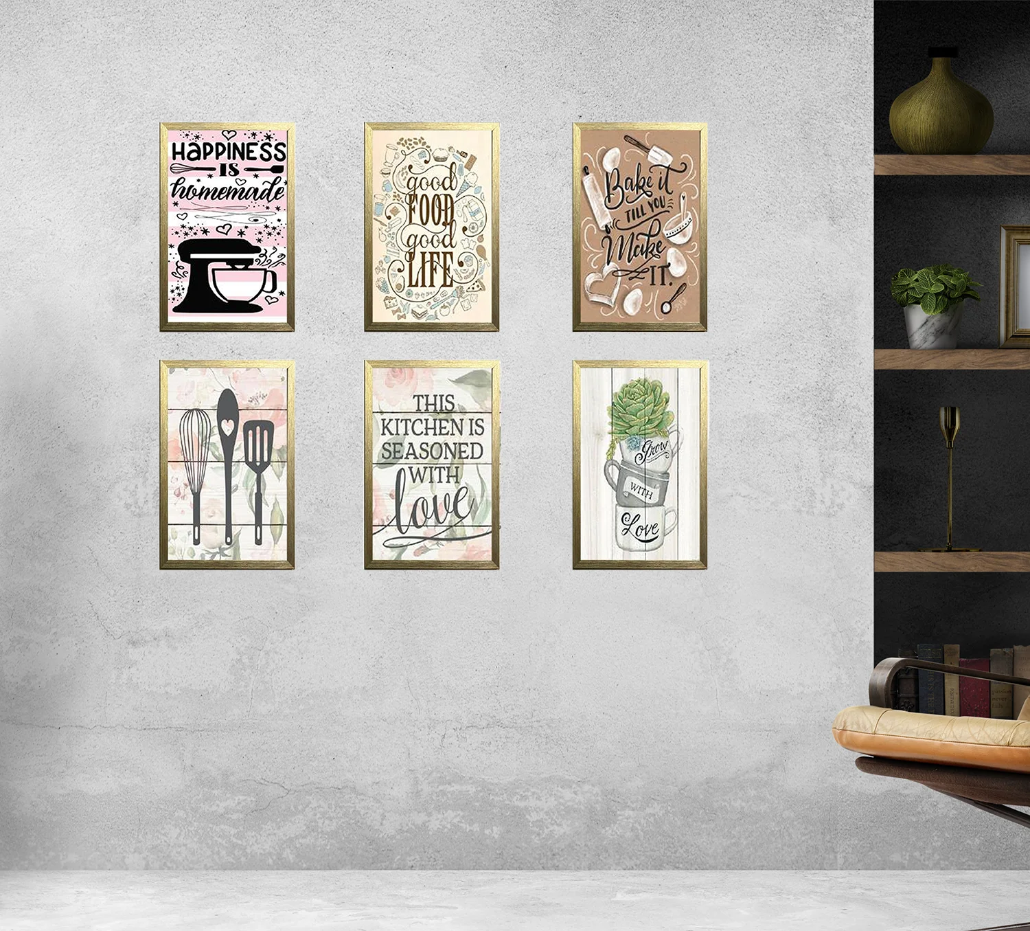 6 PCS Kitchen Quotes Photo Wall Decoration Frames - Image 4