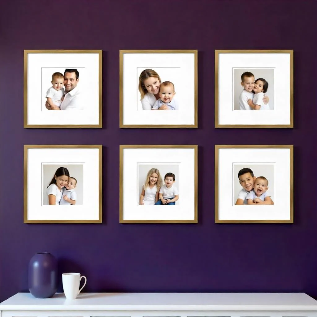Custom Square Photo Frame Set of 6 – Collage Gallery Wall Display - Image 3