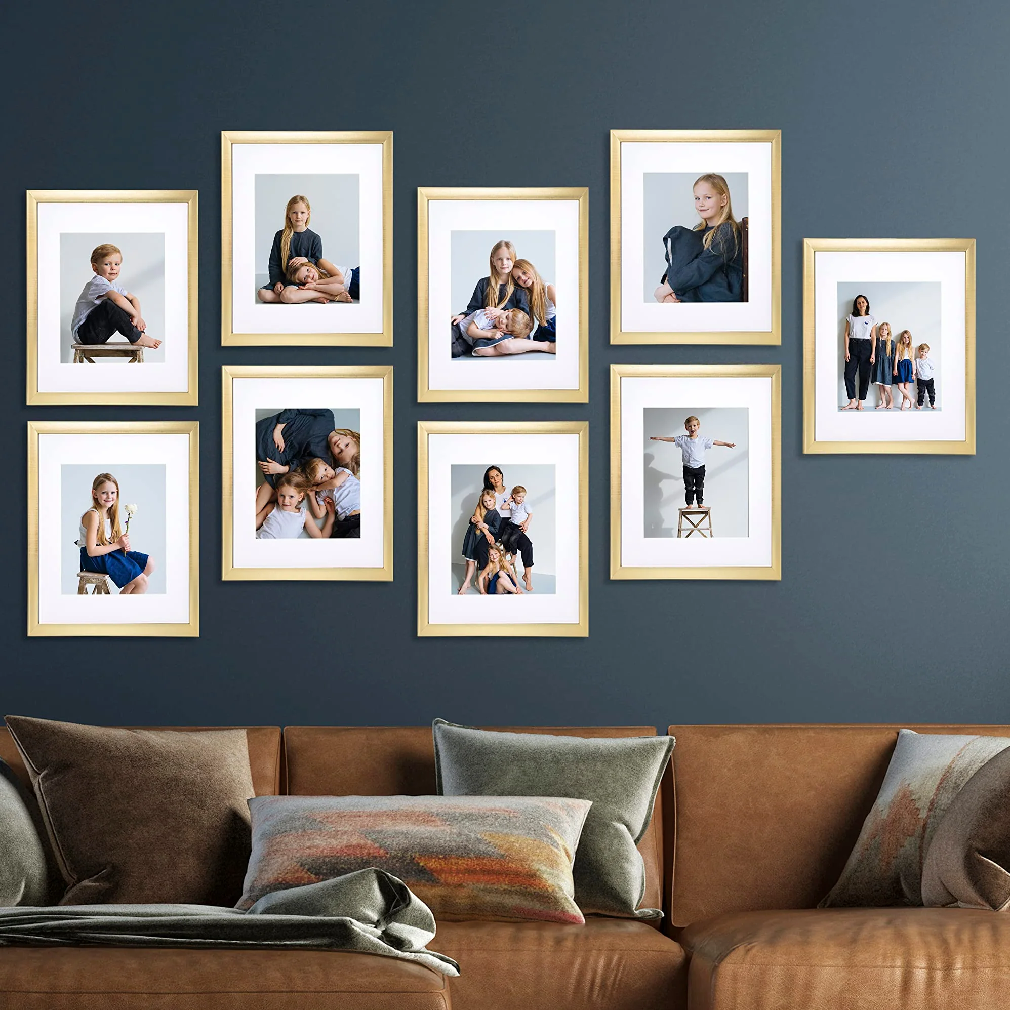 Pack of 9 A4 frame sets, Glass front Frames Collage set