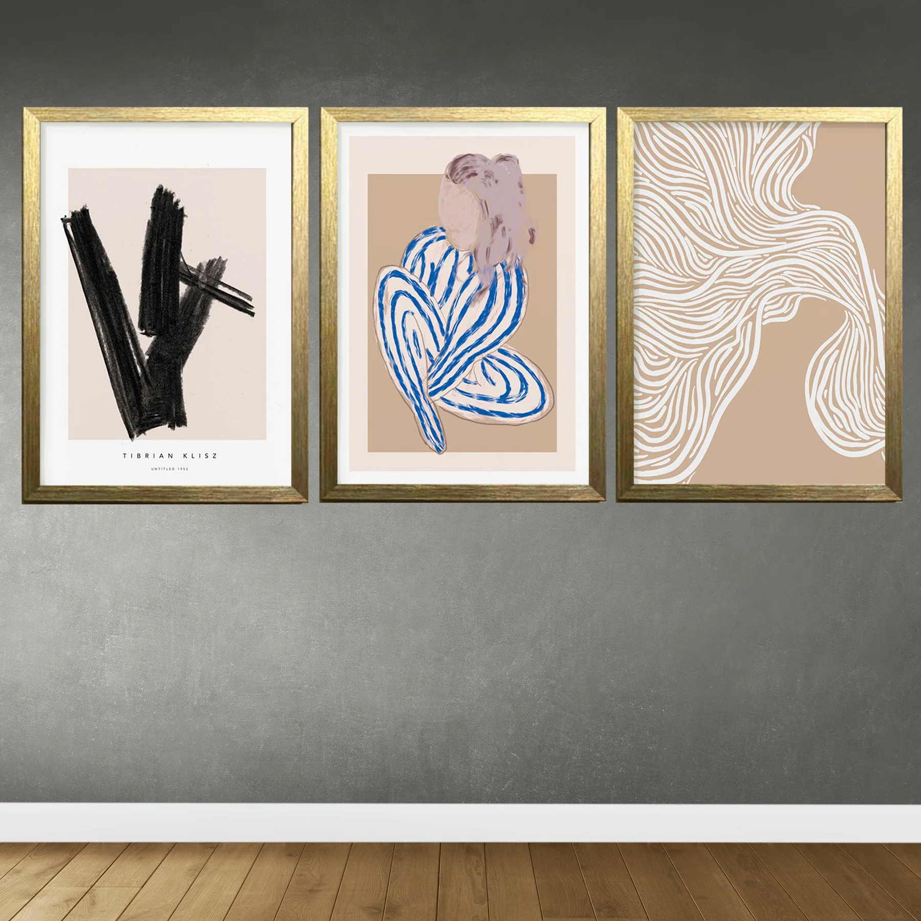 Set of 3 Abstract Art Frames Home Decor frame set - Image 4