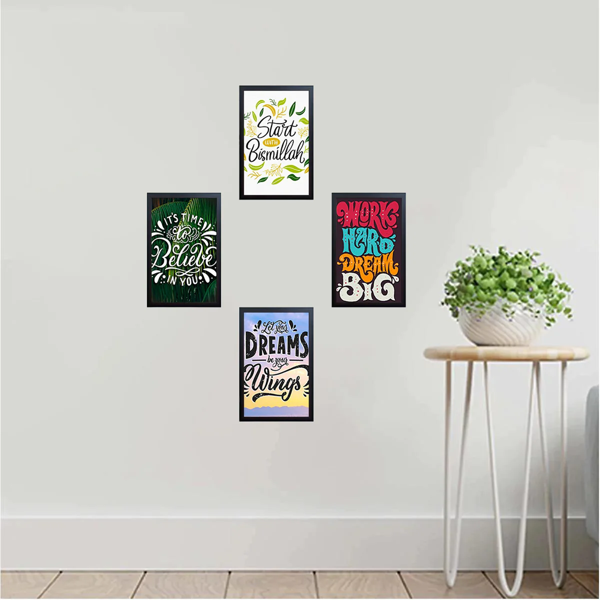 Set of 4 Inspirational Quotes Frame set, Motivational Quote sets - Image 3