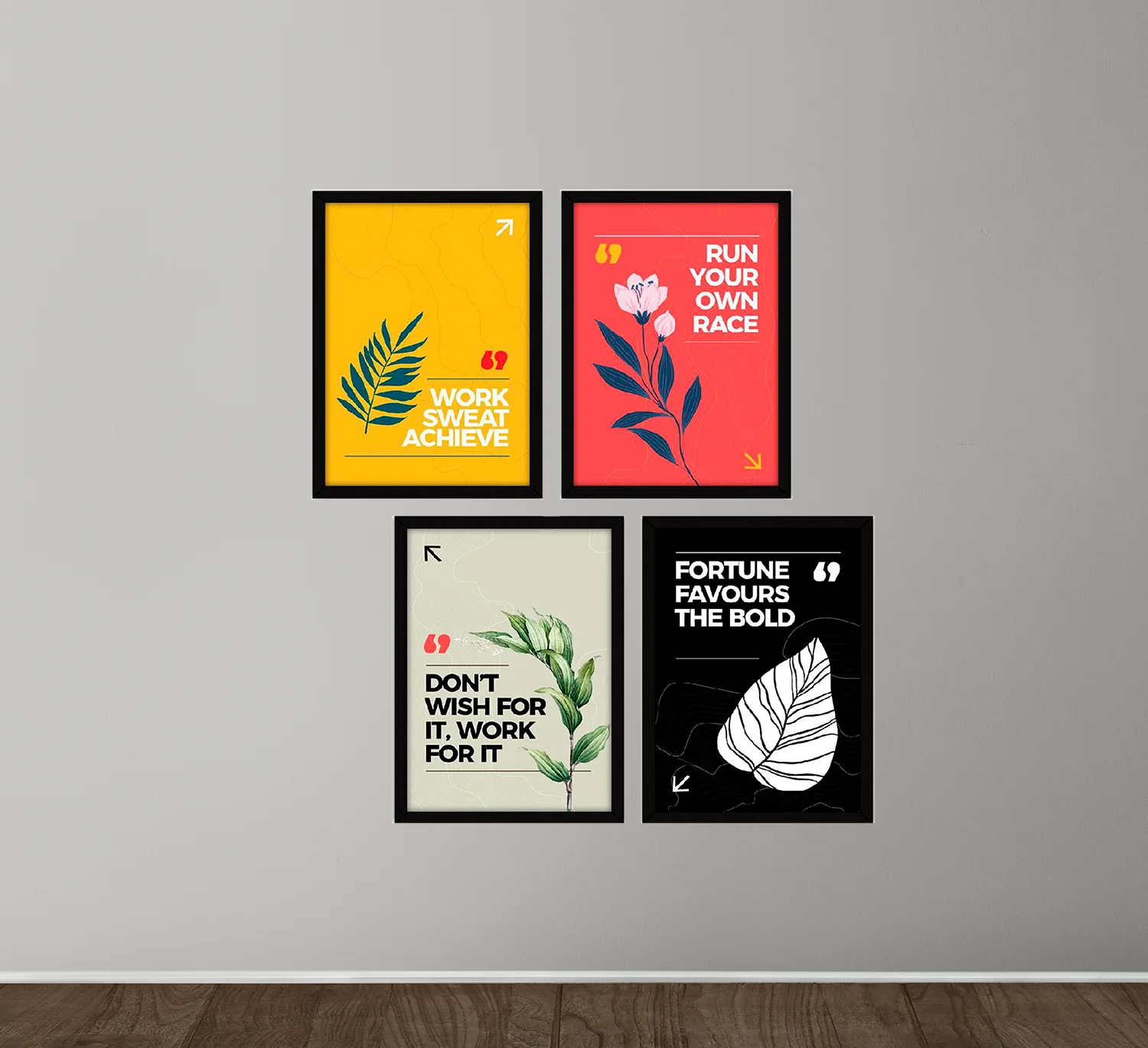 Set of 4 Inspirational Quotes Frame set, Motivational Quote sets - Image 5