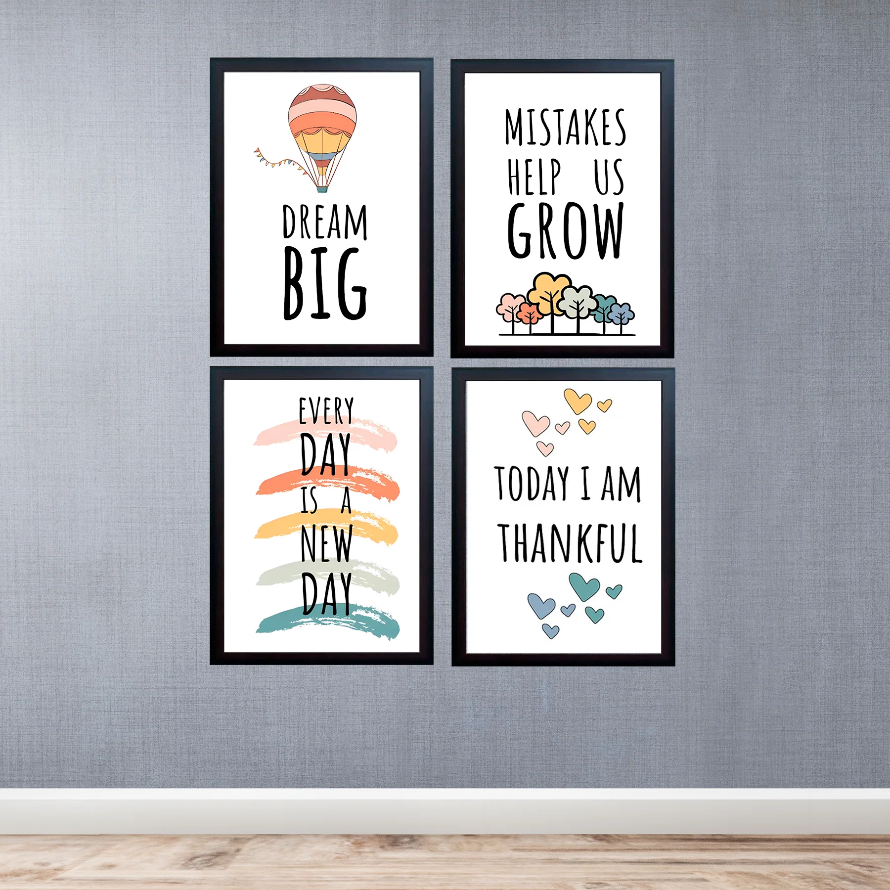 Set of 4 Inspirational Quotes Frame set, Motivational Quote sets - Image 9