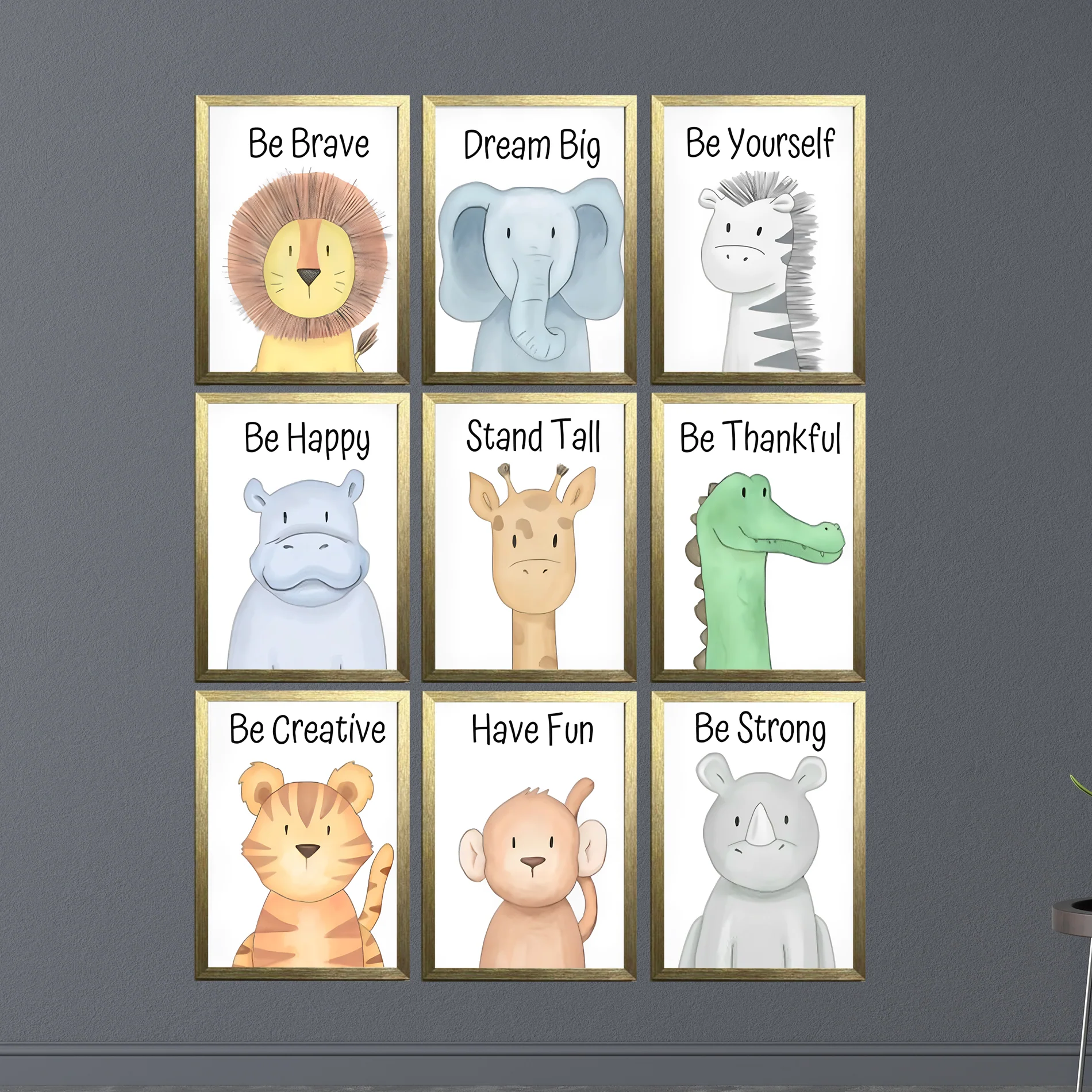 9 Pcs Kids Room Decor/ Nursery Wall Set - Image 3