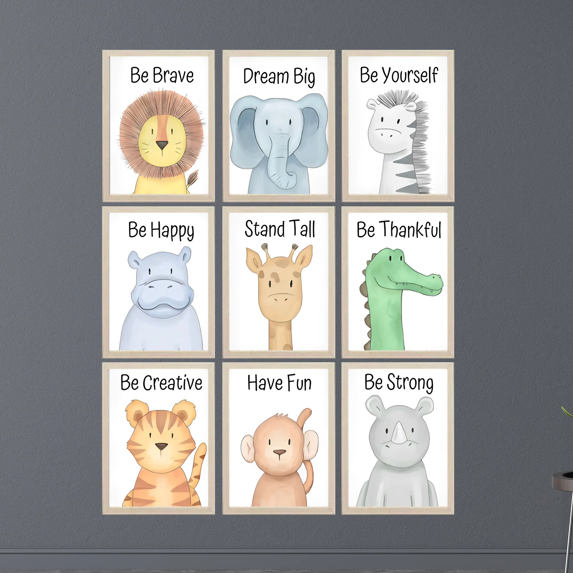 9 Pcs Kids Room Decor/ Nursery Wall Set - Image 4