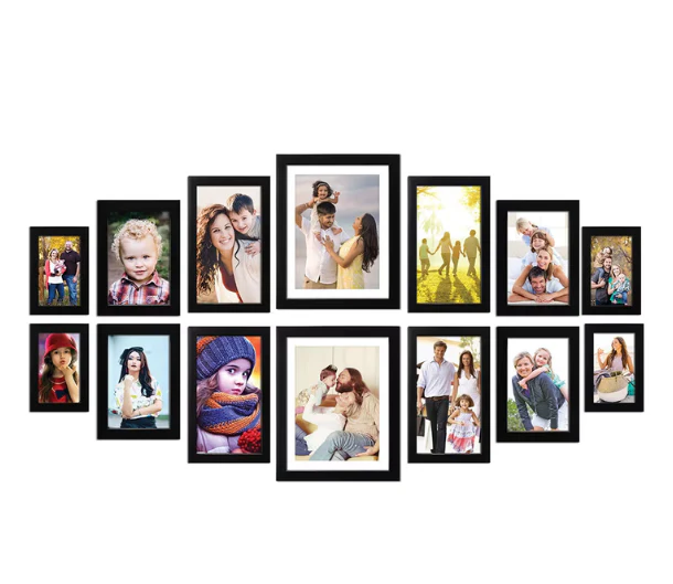 Pack of 14 Collage Frame set (8x10" - 2pc, 6x8" - 4 pc, 5x7" - 4 pc, 4x6" - 4 pc) - Image 2