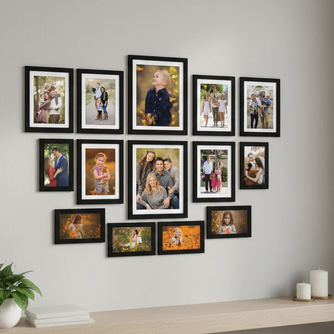 Pack of 14 Collage Frame set (8x10" -  2pc, 6x8" - 6 pc, 4x6" - 6 pc)