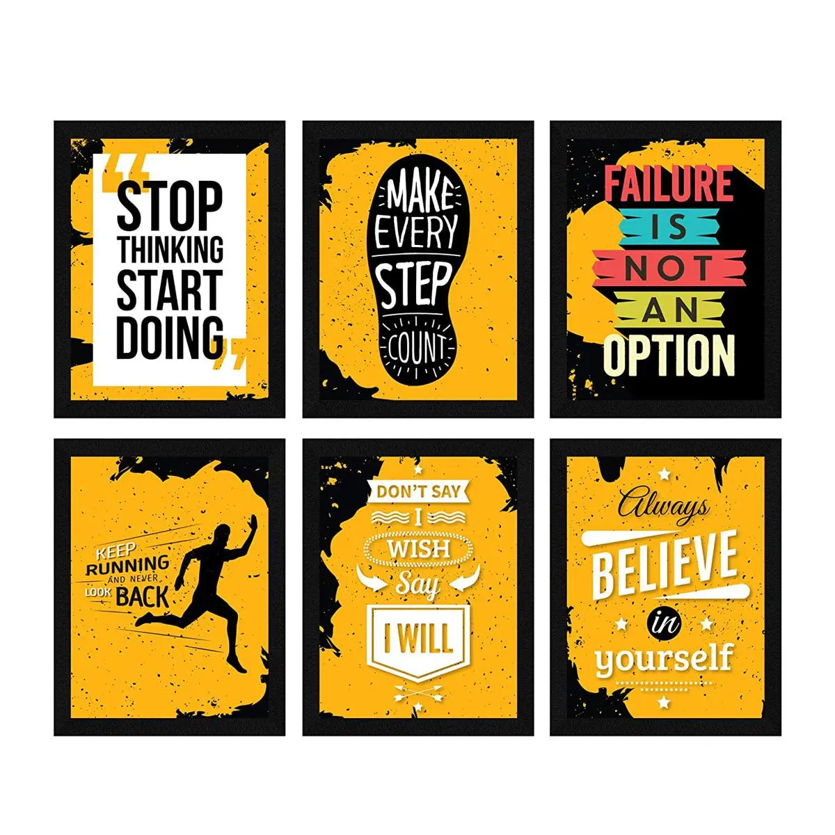 6 Pcs Office Motivational Quotes Frames - Image 3