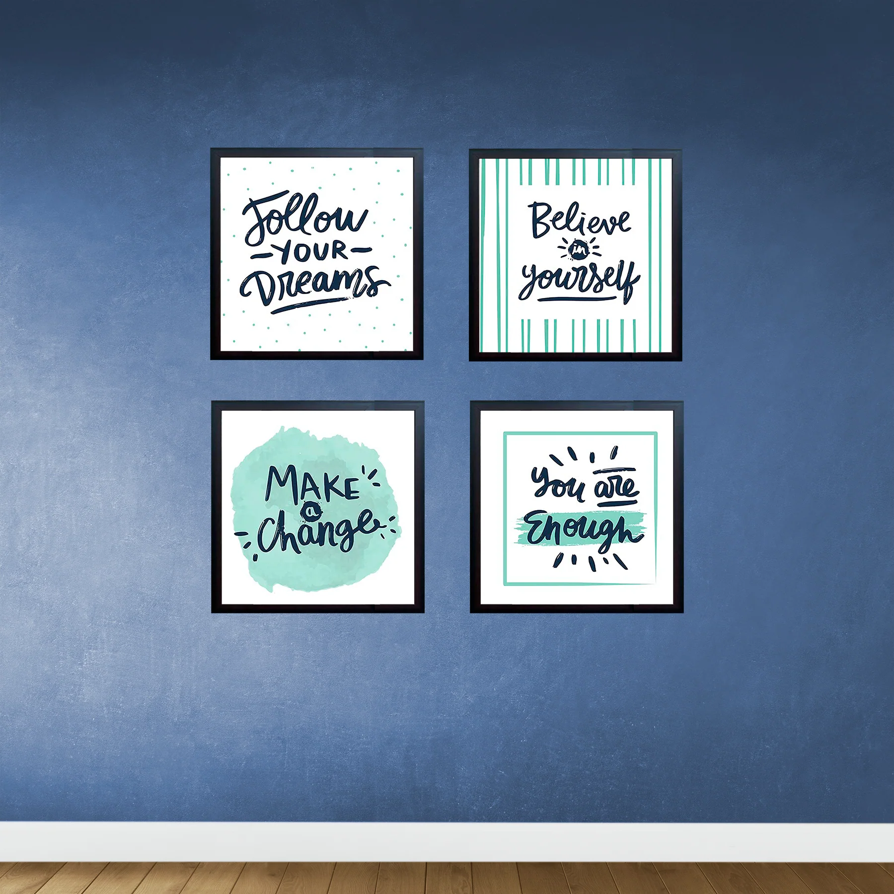 Pack of 4 Inspirational Quote Frames, Motivational Quotes - Image 15