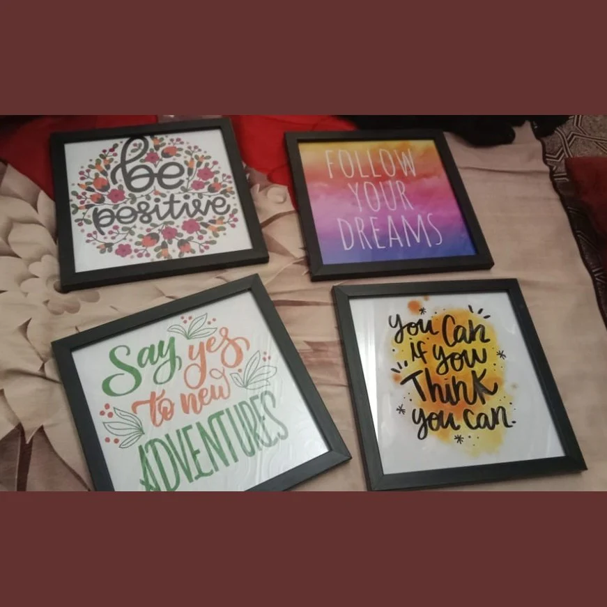 Pack of 4 Inspirational Quote Frames, Motivational Quotes - Image 16