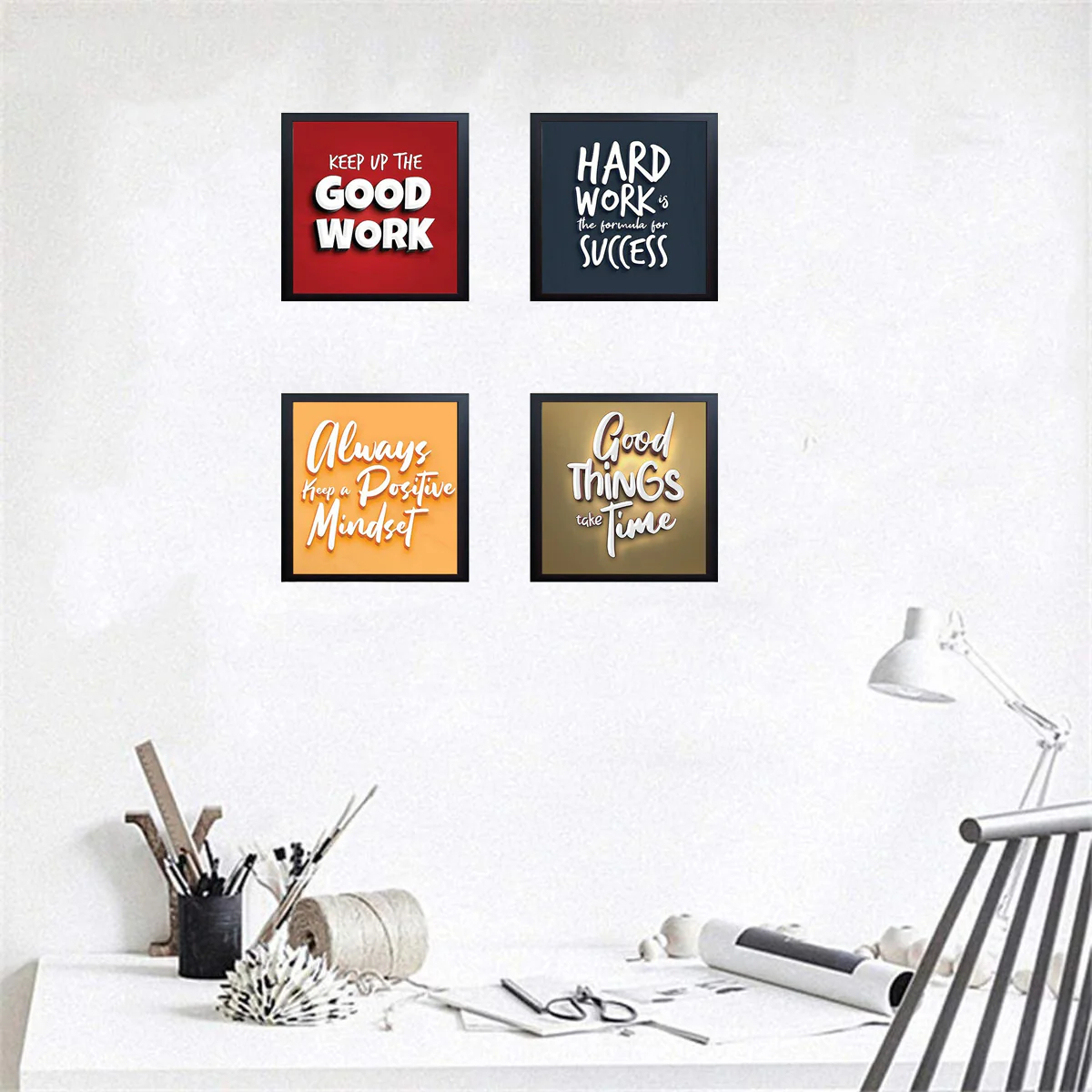 Pack of 4 Inspirational Quote Frames, Motivational Quotes - Image 3