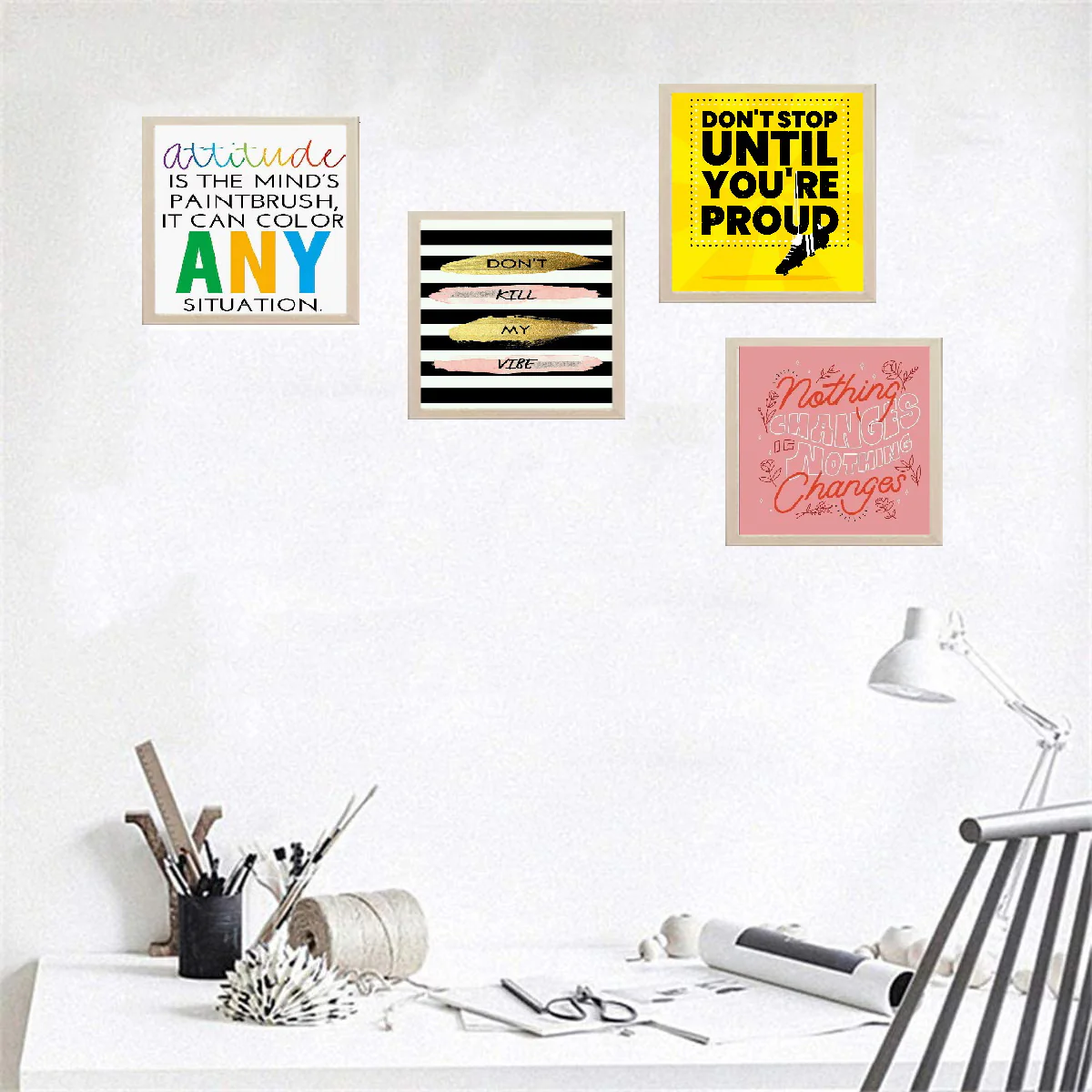 Pack of 4 Inspirational Quote Frames, Motivational Quotes - Image 5
