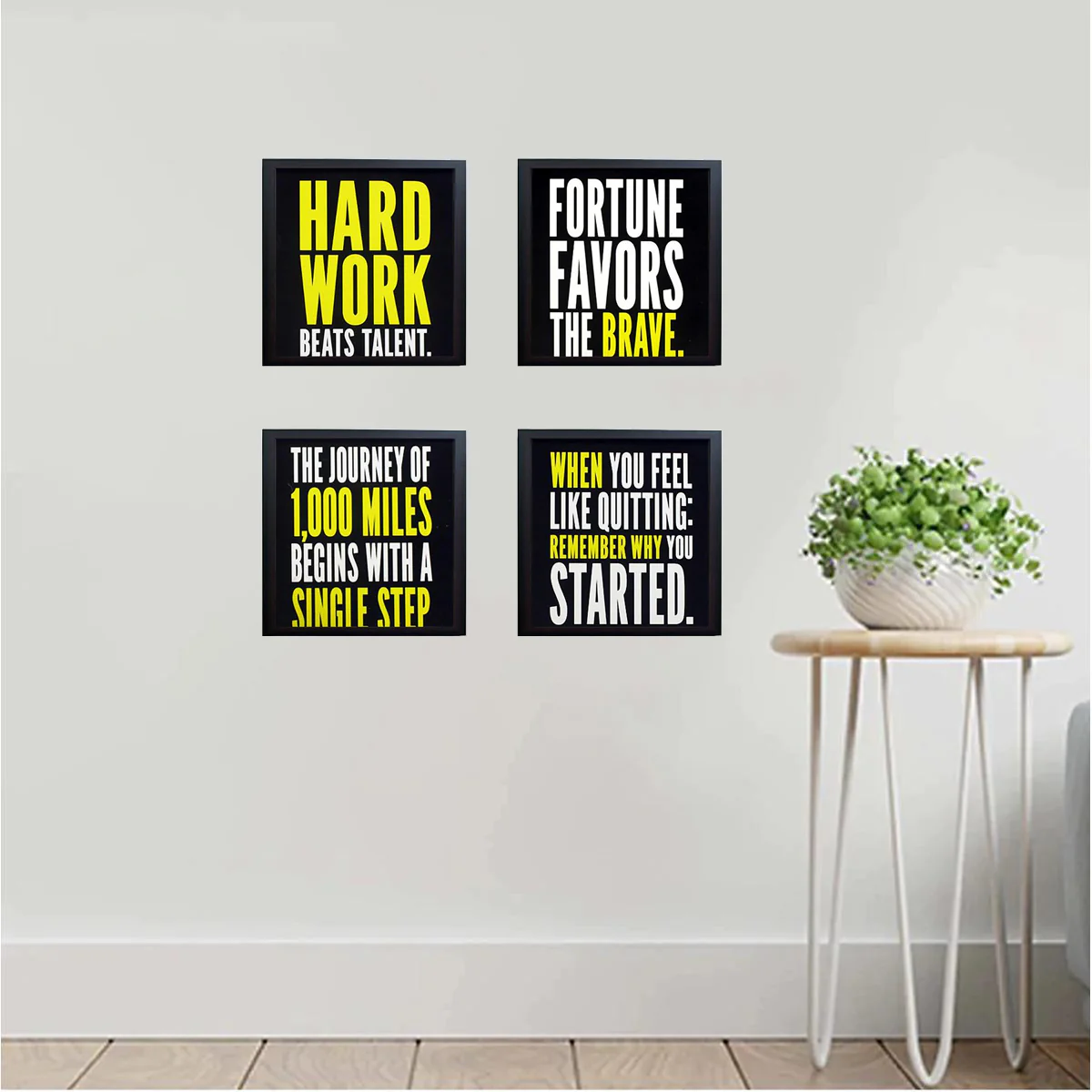 Pack of 4 Inspirational Quote Frames, Motivational Quotes - Image 8