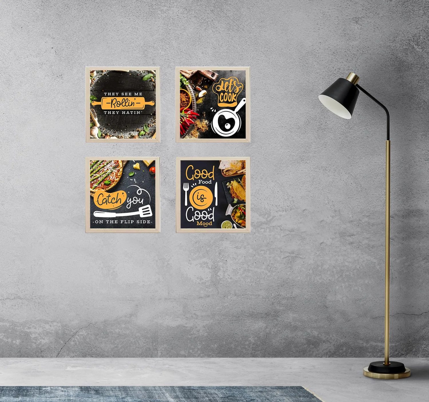 Pack of 4 Kitchen Wall Frames, Dining Room Frame - Image 3