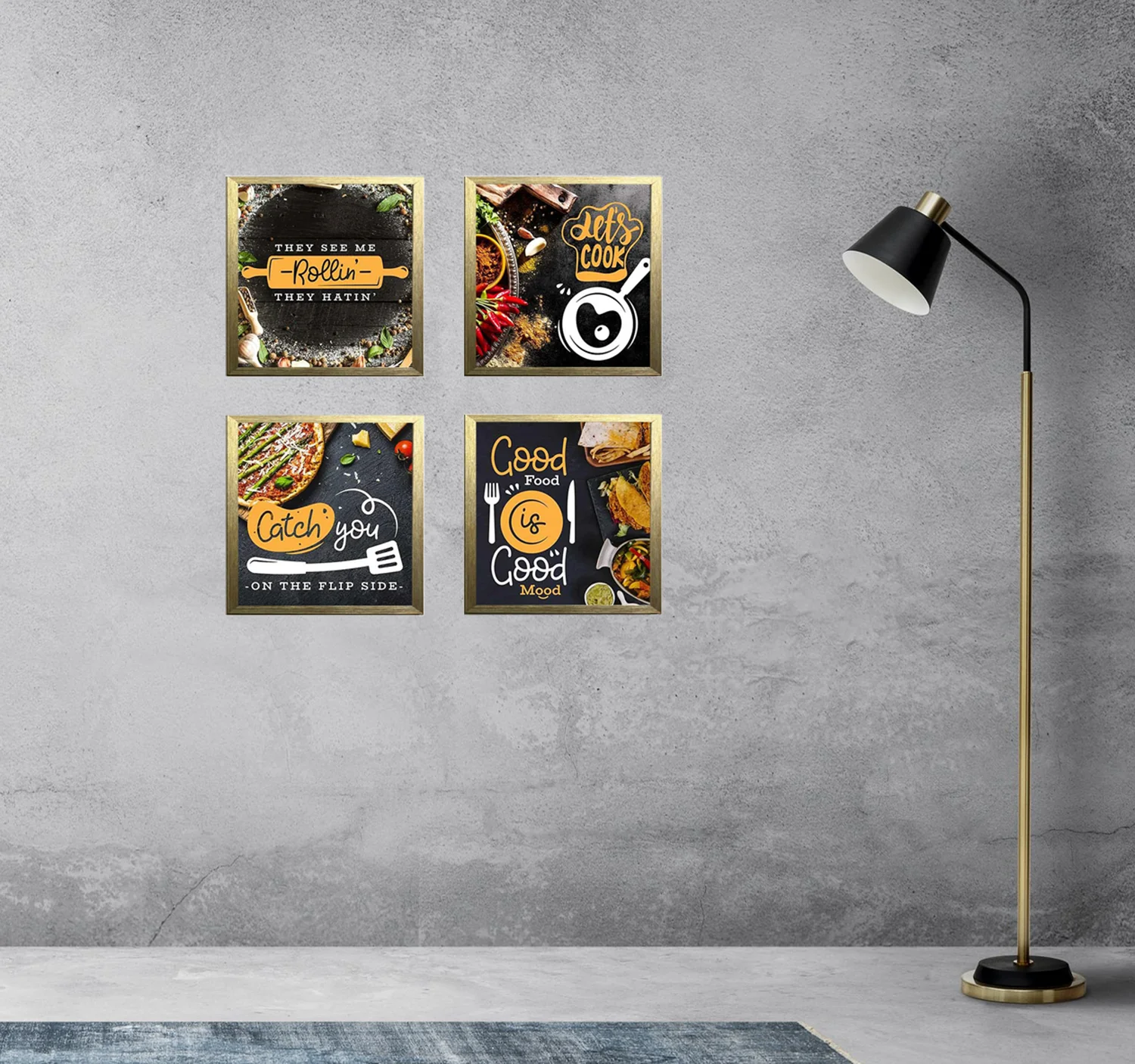 Pack of 4 Kitchen Wall Frames, Dining Room Frame - Image 4