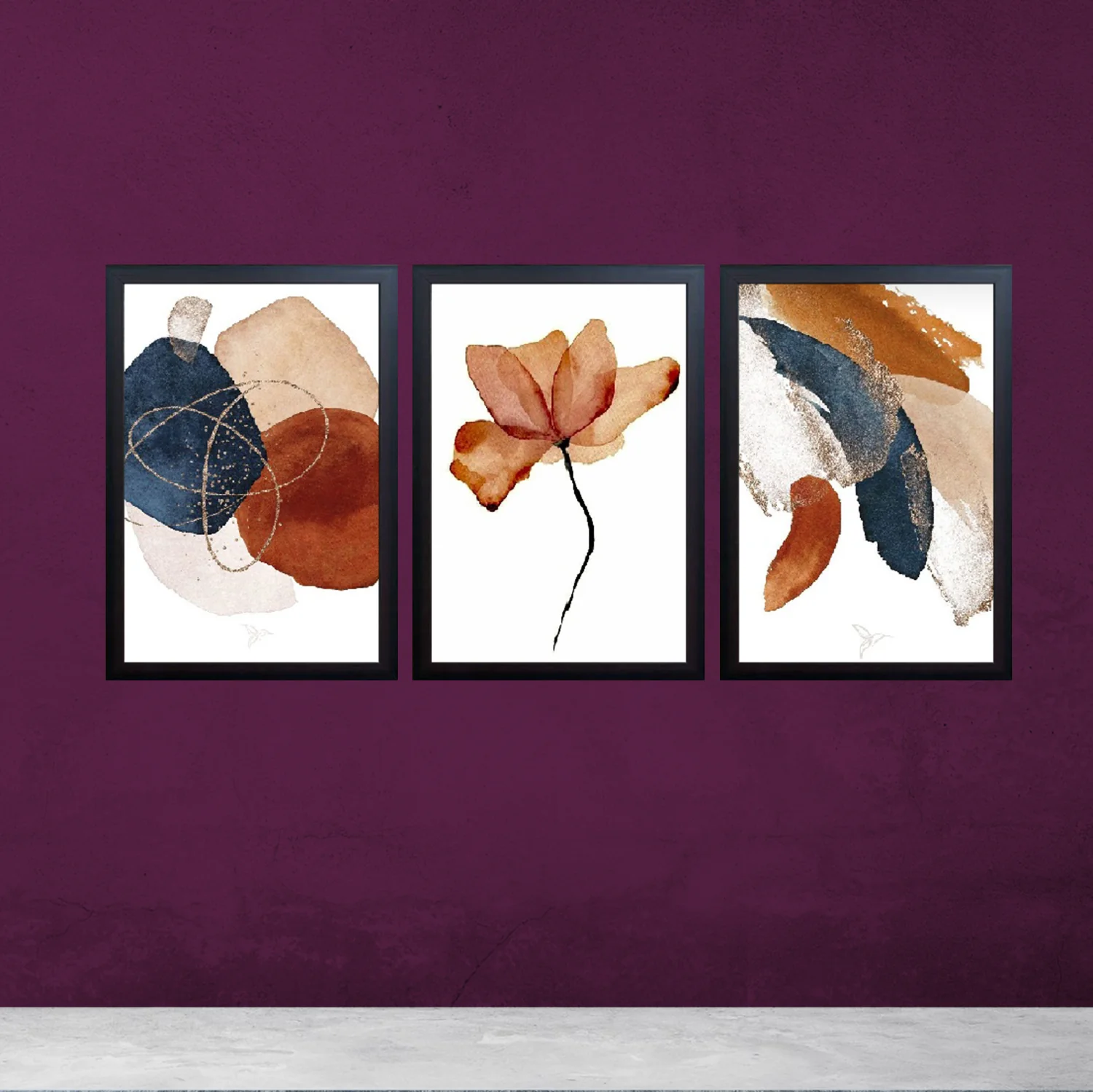 Set of 3 Abstract Photo Frames - Image 2