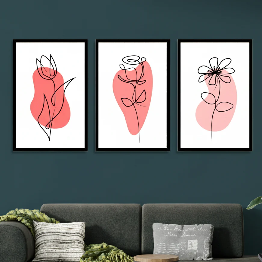 Set of 3 Aesthetic Flower Photo Frames