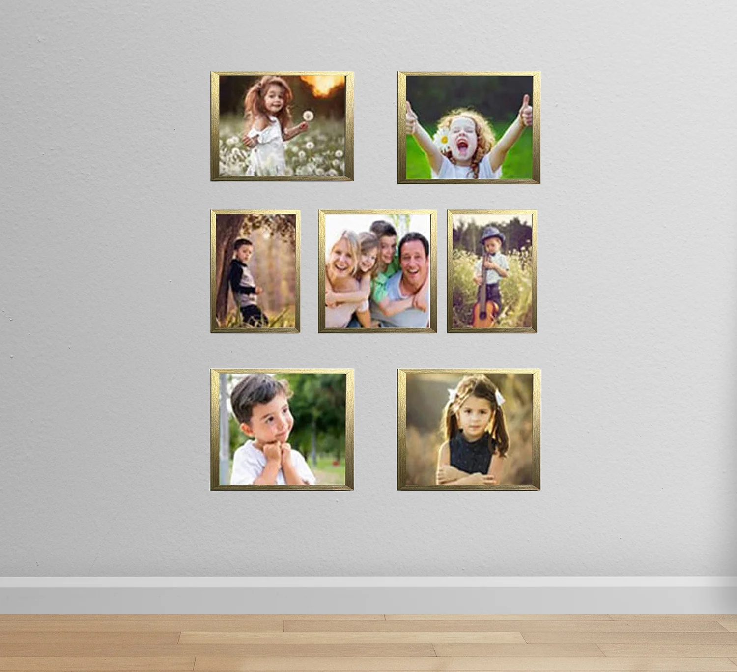Set of 7 - Photo Frames for Wall Collage (8x8inch= 4 frames, 8x10inch= 1, 5x7inch  = 2 ) - Image 4