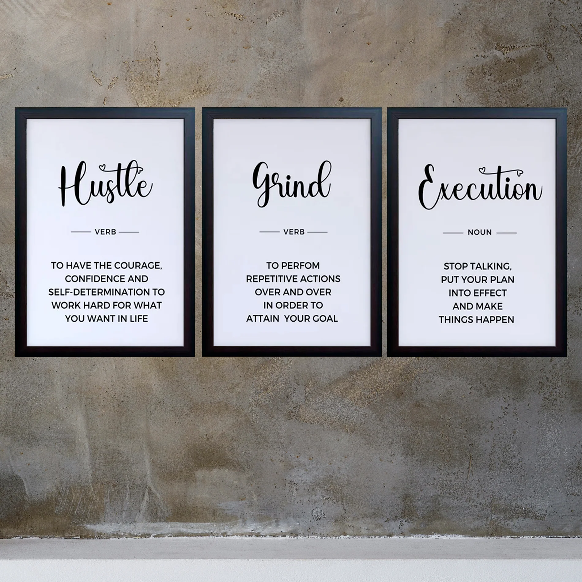 Motivational Quotes frames/ House & Office Decor Set of 3 Frames - Image 3