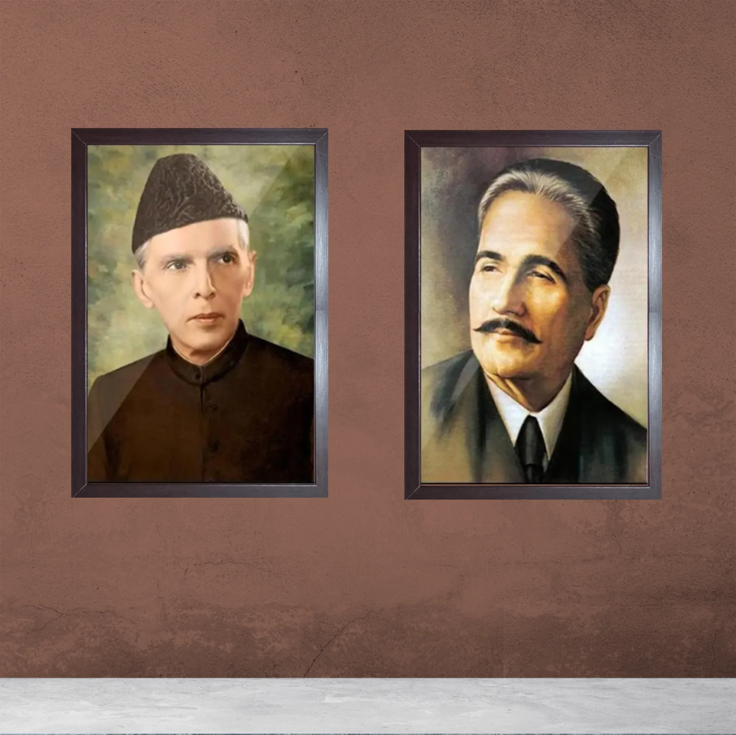 2 pc Allama iqbal, Quaid e Azam Frames - Image 3