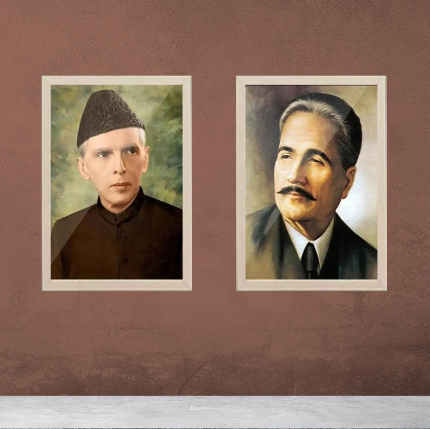 2 pc Allama iqbal, Quaid e Azam Frames - Image 4