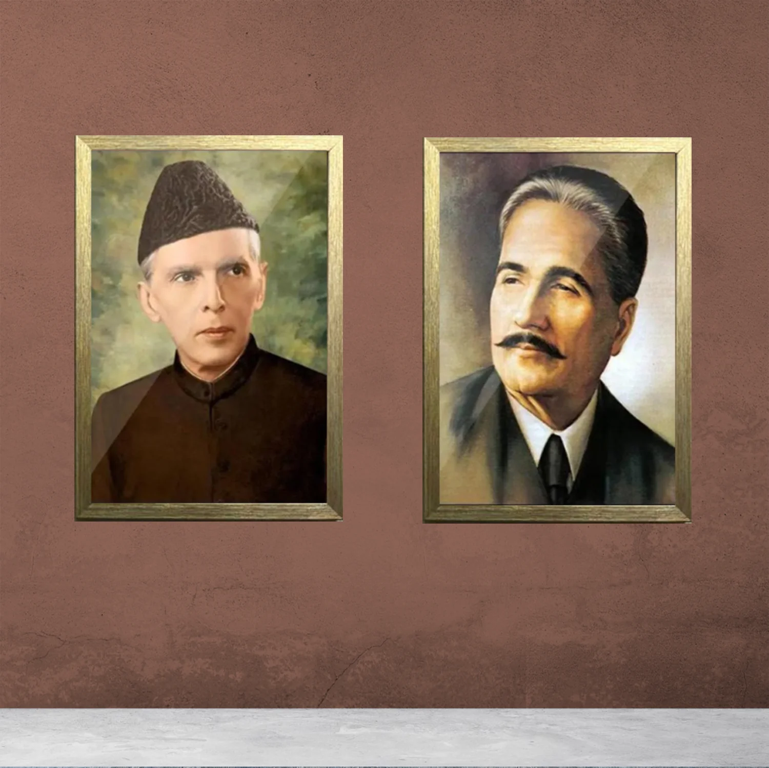 2 pc Allama iqbal, Quaid e Azam Frames - Image 5